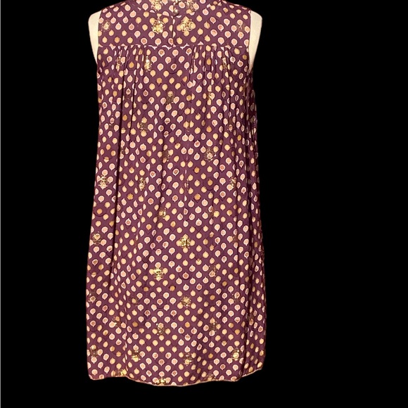 Vintage Anna Sui Metallic Gold Indian Tunic Shift Dress 10 - Picture 2 of 9